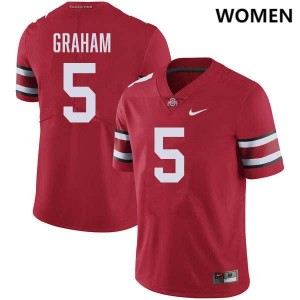 Mylan Graham Buckeye Nation #5 Football Women's University Jersey - Red 852416-937