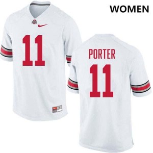 Quincy Porter Ohio State NCAA #11 Women's Football Jersey - White 622313-631
