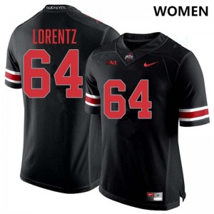 Simon Lorentz Buckeye Nation Football Official Women #64 Jersey - Blackout 712261-472