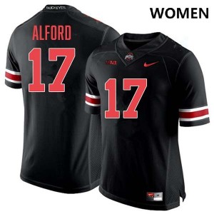 Tarvos Alford OSU #17 Football Game Women's Jersey - Blackout 327446-906