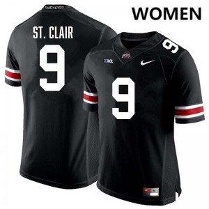 Tavien St. Clair OSU #9 Football Womens 2025-26 Jersey - Black 436276-482