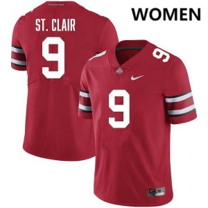 Tavien St. Clair The Ohio State Women Football #9 Official Jersey - Red 646422-144