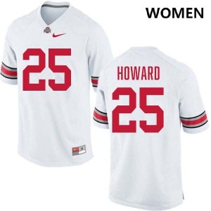 Ty Howard The Fighting Buckeyes Game Women's #25 Football Jersey - White 418262-319
