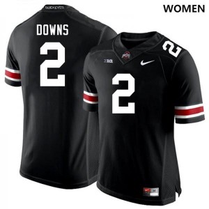Caleb Downs Ohio State University #2 Football Womens Jersey - Black 592707-932