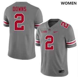 Caleb Downs Ohio State Buckeyes Football Women 2025-26 #2 Jersey - Grey 936525-205