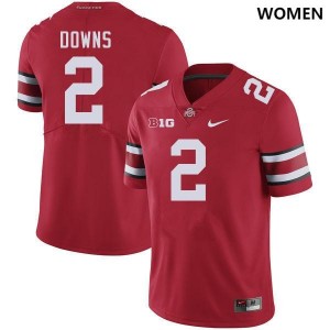 Caleb Downs The Fighting Buckeyes Football Women #2 Stitched Jersey - Red 384801-740