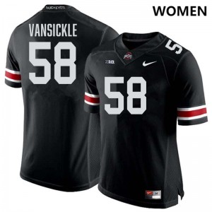 Gabe VanSickle The Fighting Buckeyes #58 Womens Football NCAA Jersey - Black 980934-356