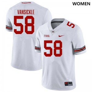 Gabe VanSickle OSU Buckeyes Women Football Embroidery #58 Jersey - White 144105-624