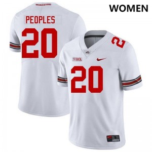 James Peoples Buckeye Nation 2025-26 Football Women #20 Jersey - White 166597-295