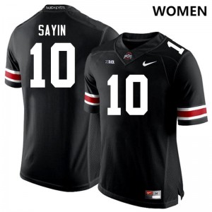 Julian Sayin Ohio State #10 Women's Replica Football Jersey - Black 752458-277