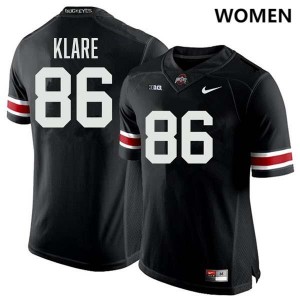 Max Klare The Fighting Buckeyes Football University Women #86 Jersey - Black 445613-485