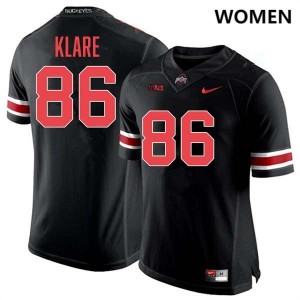 Max Klare Buckeye Nation Football Womens #86 High School Jersey - Blackout 862717-369