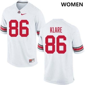 Max Klare Go Bucks #86 Women Game Football Jersey - White 212034-899