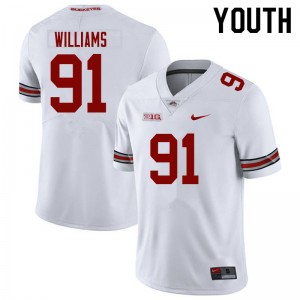 Tyleik Williams Ohio State Buckeyes Youth #91 2025-26 Football Jersey - White 568159-282
