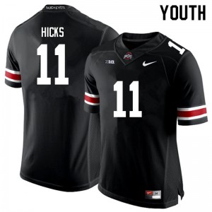 C.J. Hicks Ohio State Buckeyes Youth #11 2025 Football Jersey - Black 923443-123
