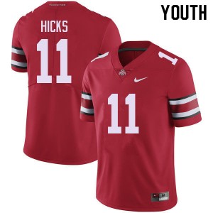 C.J. Hicks Ohio State Buckeyes Game #11 Youth Football Jersey - Red 480499-635