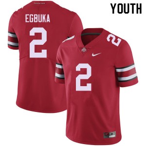 Emeka Egbuka Ohio State Buckeyes #2 Youth Football Replica Jersey - Red 510968-110