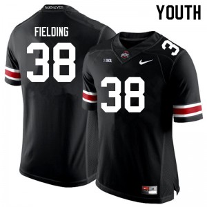 Jayden Fielding Go Bucks #38 Youth Game Football Jersey - Black 258054-785