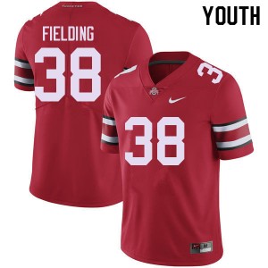 Jayden Fielding Go Bucks Football 2025-26 Youth #38 Jersey - Red 727132-673