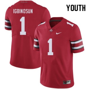Davison Igbinosun Ohio State Football 2025-26 Youth #1 Jersey - Red 295792-577