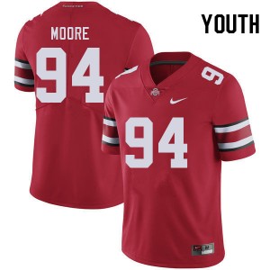 Jason Moore Ohio State #94 NCAA Football Youth Jersey - Red 700163-905