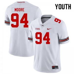 Jason Moore Go Bucks Youth Football Game #94 Jersey - White 479559-697