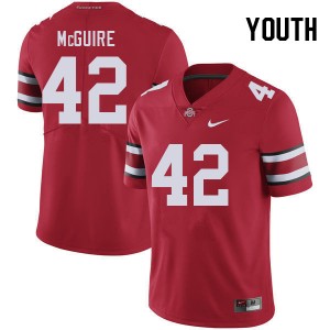 Joe McGuire Go Bucks Football Youth High School #42 Jersey - Red 217489-104