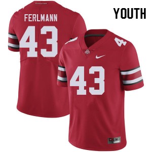 John Ferlmann Ohio State Youth #43 Alumni Football Jersey - Red 570564-905