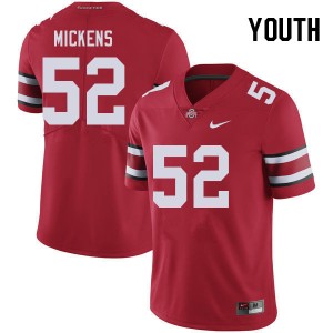 Joshua Mickens Ohio State Youth #52 Football Official Jersey - Red 634221-925