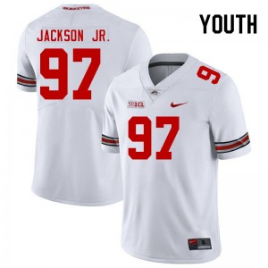 Kenyatta Jackson Jr. Ohio State #97 Youth Football Official Jersey - White 807486-665