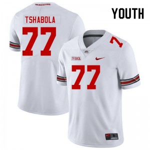Tegra Tshabola Ohio State Buckeyes Football #77 2025-26 Youth Jersey - White 856577-800