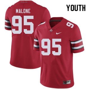 Tywone Malone OSU Buckeyes #95 Youth Football Game Jersey - Red 825066-738