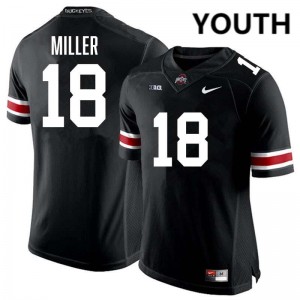 Bodpegn Miller Ohio State Buckeyes Youth #18 2025-26 Football Jersey - Black 280589-490
