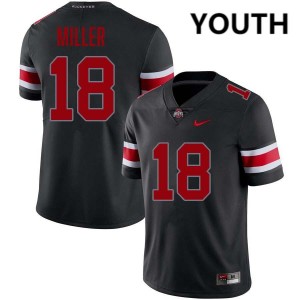 Bodpegn Miller Ohio State Buckeyes #18 Game Youth Football Jersey - Blackout 207566-458