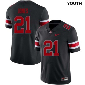 Brenten Jones Ohio State #21 Limited Football Youth Jersey - Blackout 631697-625