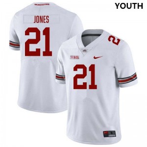 Brenten Jones Go Bucks Youth High School #21 Football Jersey - White 306790-277