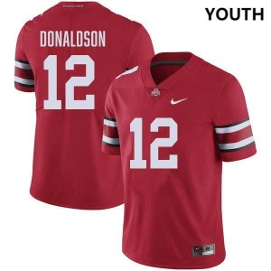 CJ Donaldson Ohio State #12 Embroidery Youth Football Jersey - Red 880331-761