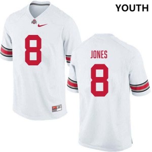 De'Zie Jones The Fighting Buckeyes Football High School #8 Youth Jersey - White 924370-969