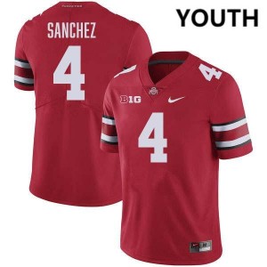 Devin Sanchez Ohio State Buckeyes High School Youth #4 Football Jersey - Red 724249-304