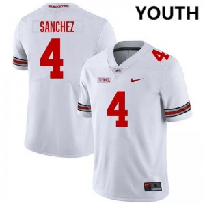 Devin Sanchez Ohio State Youth NCAA Football #4 Jersey - White 649889-377