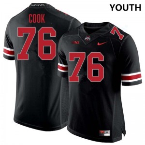 Jake Cook Ohio State Buckeyes #76 2025-26 Football Youth Jersey - Blackout 403551-195