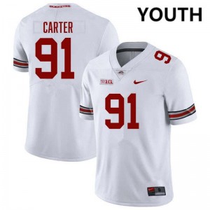 Jarquez Carter The Fighting Buckeyes Youth Football 2025 #91 Jersey - White 222970-966