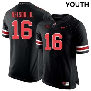 Keenan Nelson Jr. Ohio State #16 Alumni Football Youth Jersey - Blackout 514378-856
