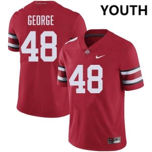 Logan George Ohio State Buckeyes Youth Football Replica #48 Jersey - Red 939797-634