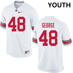 Logan George OSU Buckeyes Youth 2025-26 #48 Football Jersey - White 915277-420