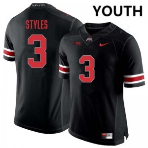 Lorenzo Styles Jr. The Fighting Buckeyes Youth Player #3 Football Jersey - Blackout 899533-291