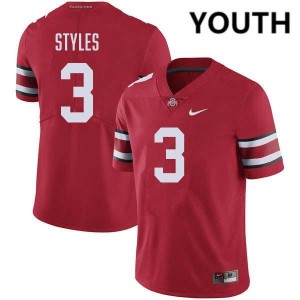 Lorenzo Styles Jr. Go Bucks Football Youth Replica #3 Jersey - Red 803424-945