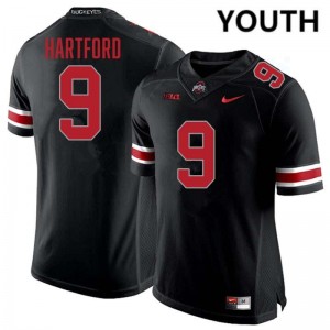 Malik Hartford Buckeye Nation Youth #9 Replica Football Jersey - Blackout 409843-416