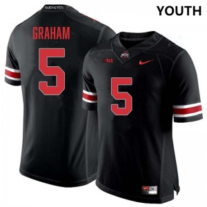 Mylan Graham Buckeye Nation Youth #5 Football Embroidery Jersey - Blackout 644460-595