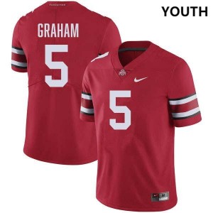 Mylan Graham Go Bucks #5 Game Football Youth Jersey - Red 126345-716